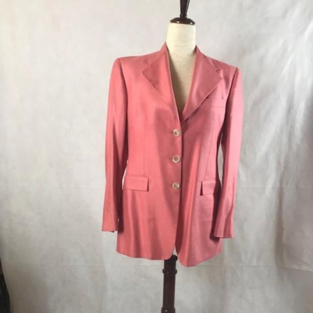 EUC Tailored Single-Breasted 3-Button Pink Blazer Size 6